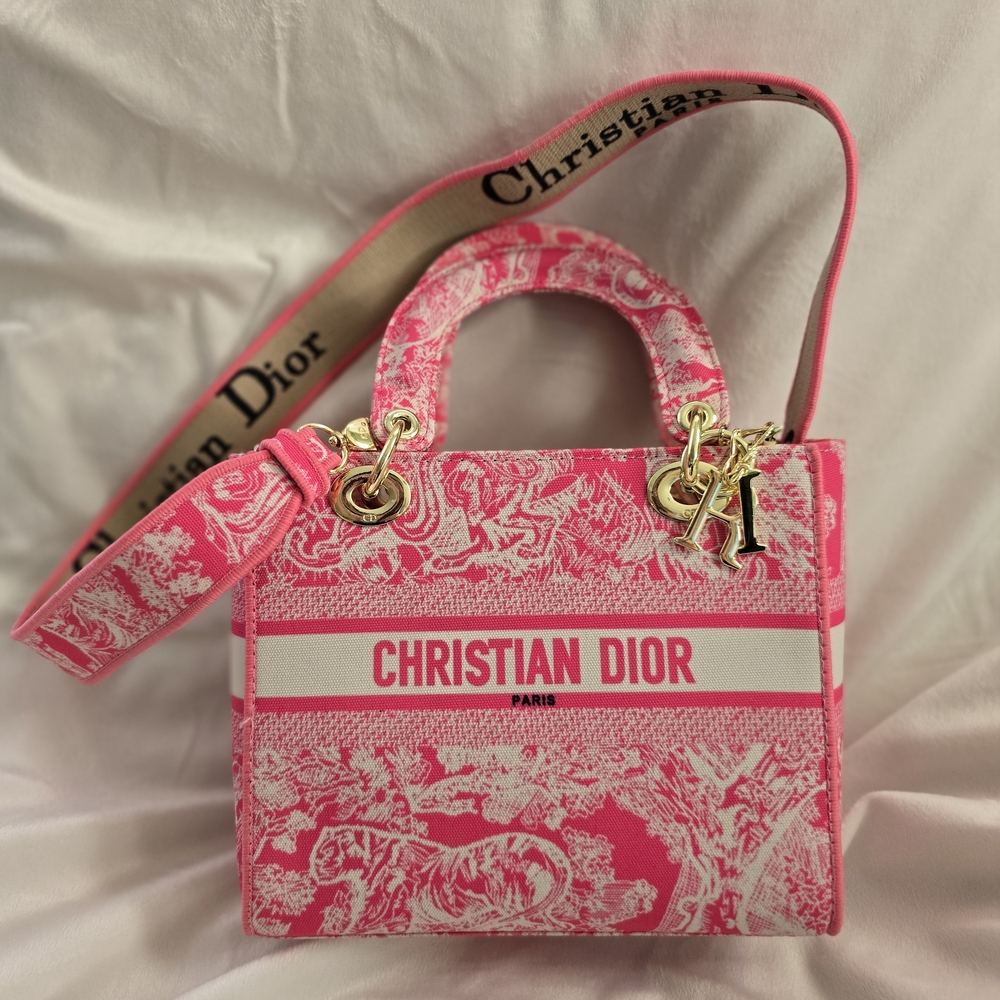 Dior Pink Mini Bag with Gold Accents - Picture 2 of 5